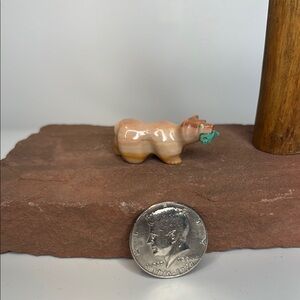Small Bear with fish Figurine